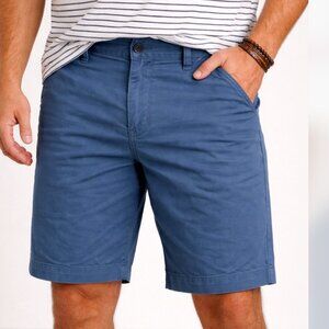 Five Four Mens Flat Front Chino Shorts Size 36 Blue Casual